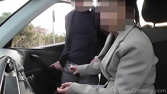 Dogging My Wife In Public Car Park And Masturbating Off An Voyeur After Work.