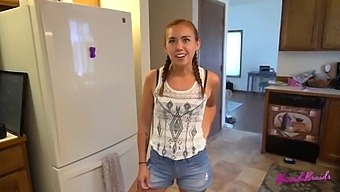 Naughty Stepdaughter Bribes Stepdaddy For Sex Education Lesson: Brandibraids.