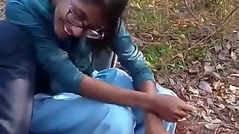 Desi Swathi Teacher Is A Forest Girl With Students.