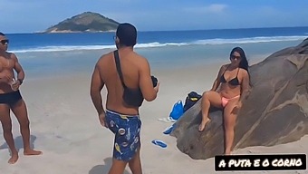 Nudism Beach Photo Shoot Leads To Steamy Sex With Two Black Men