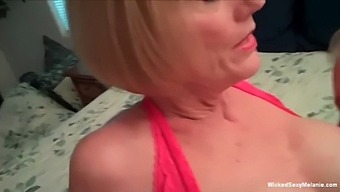 Big Tits Granny Gives A Sloppy Blowjob