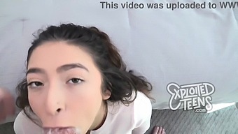 A Stunning Latina Teen With Perfect Breasts Gives An Intense Blowjob