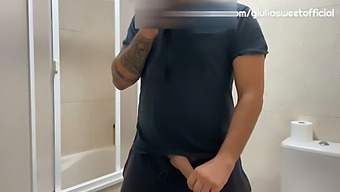 Watch As A Blonde Milf Gets Caught Red-Handed By Her Builder While Wearing Her Panties