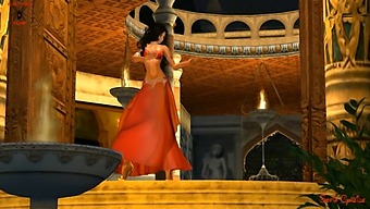 Dreamy Belly Dancer In Red: A Fantasy Come To Life