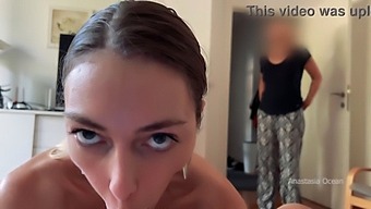 Stepmom Joins In On The Fun: A Video Of A Horny Couple Getting Caught By Their Stepmother While Giving Oral Pleasure