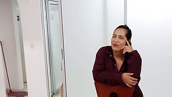 Latina Mature Discovers Step-Mother Pleasuring Herself On Phone With Lover And Steps In
