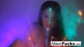 Alison Tyler'S Voluptuous Bosom Shines On The Dance Floor