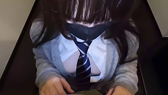 Discreet Bareback Sex In A Japanese Internet Cafe With A Moaning Coed