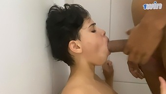 Brazilian Babe Surprises Her Lover For A Steamy Shower
