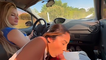 Two Babes Seduce Me With A Car Ride And Give Me A Deepthroat Blowjob