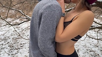 Amateur Wife Enjoys Snowy Threesome With Husband And Friend